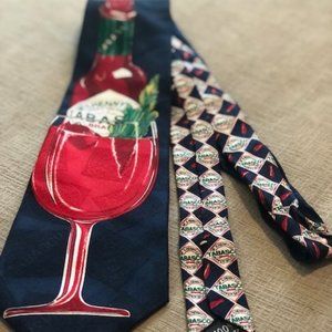 Tabasco Tie with Tabasco Bottle in Bloody Mary